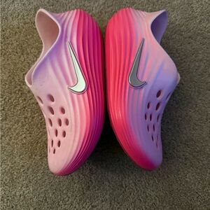 NIKE ReactX Rejuven8 GS size 4Y Pink Pinksicle Metallic Silver Slip On Shoes